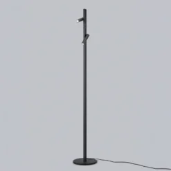 Helestra Coni lámpara pie LED 2 focos 160cm negro