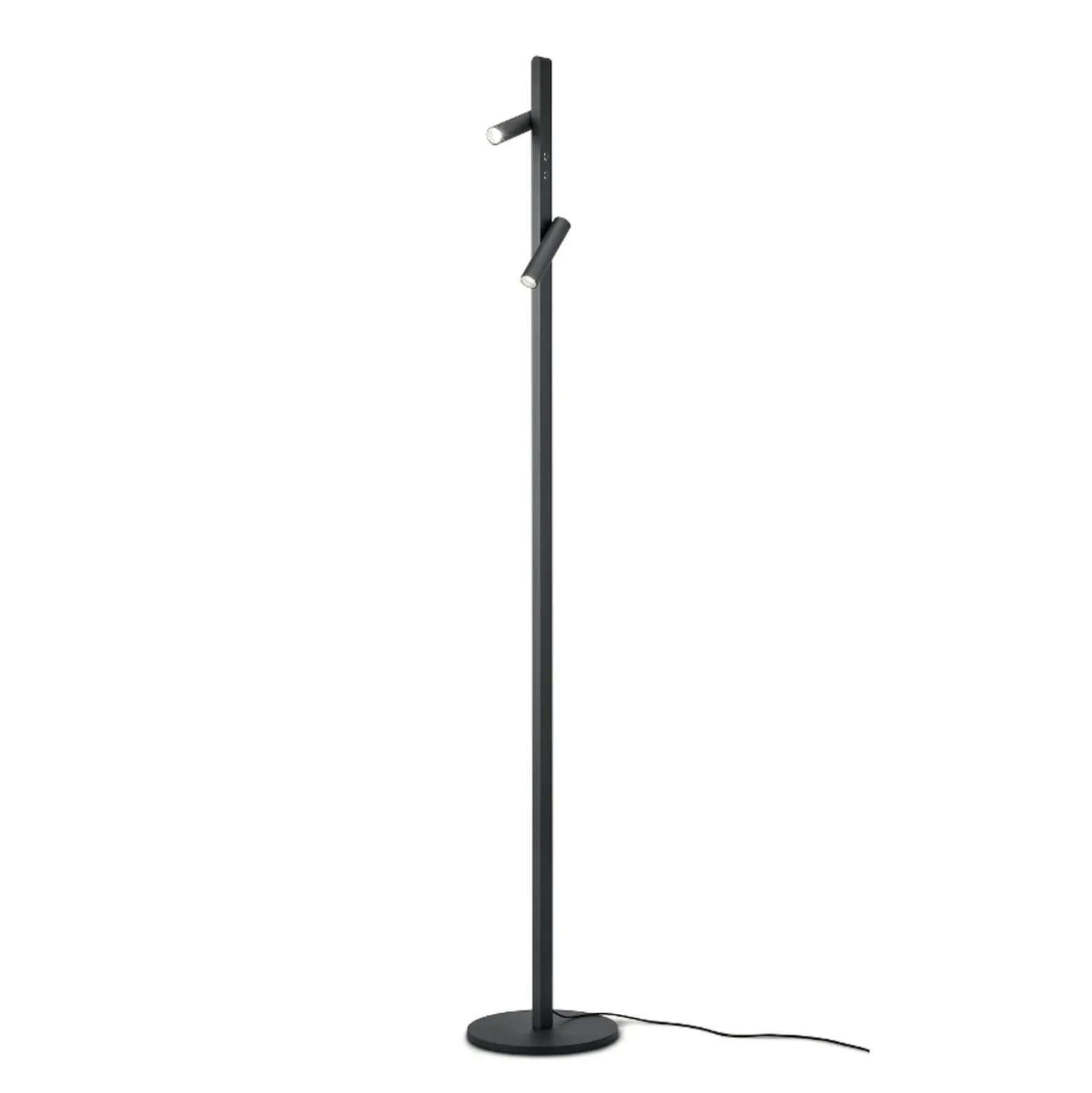Helestra Coni lámpara pie LED 2 focos 160cm negro