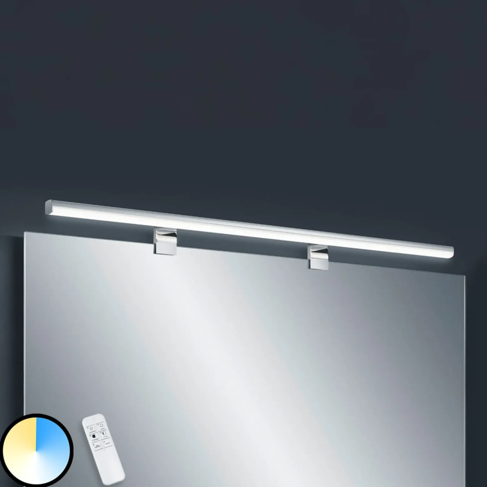 Helestra Gaia de espejo LED control remoto 99cm