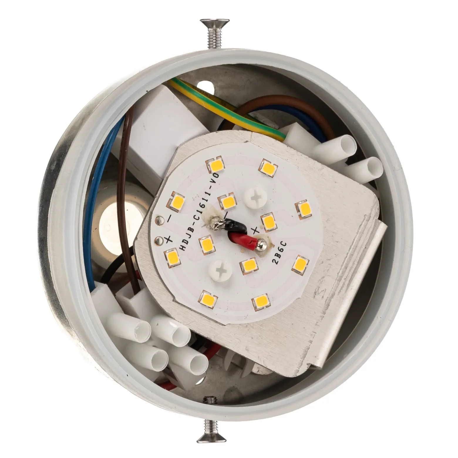 Helestra Keto plafón LED, cilindro, cromo