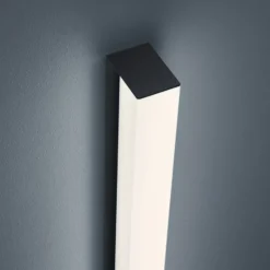 Helestra Lado lámpara de espejo LED negro 60 cm