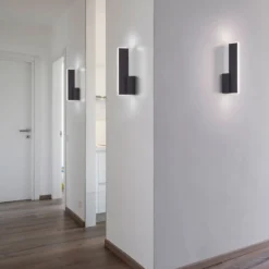 Helestra Nex LED aplique LED negro mate