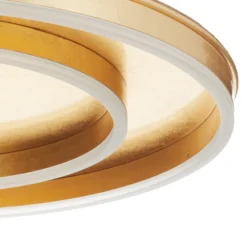 Helestra Sona plafón LED atenuable Ø60cm dorado