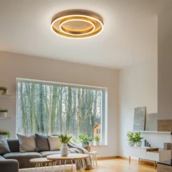 Helestra Sona plafón LED atenuable Ø60cm dorado