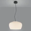 Helestra Veda colgante de vidrio opalino, blanco
