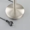 Hermosa lámpara de mesa Viola, níquel mate