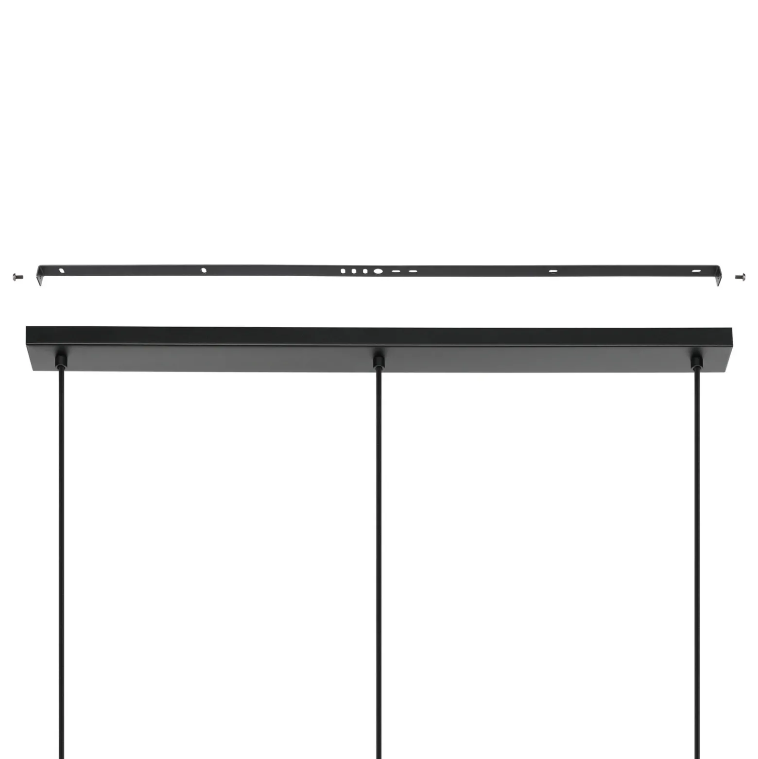 Hykeham lámpara colgante, longitud 91 cm, natural, 3 luces, bambú