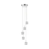 Ice Cube Lámpara colgante LED, 5 luces, cromo, cristal