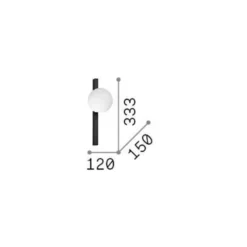 Ideal Lux aplique de pared Binomio color latón 1 luz metal vidrio
