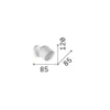 Ideal Lux aplique de pared Dodo, blanco, 1 luz, metal Ø 8,5 cm