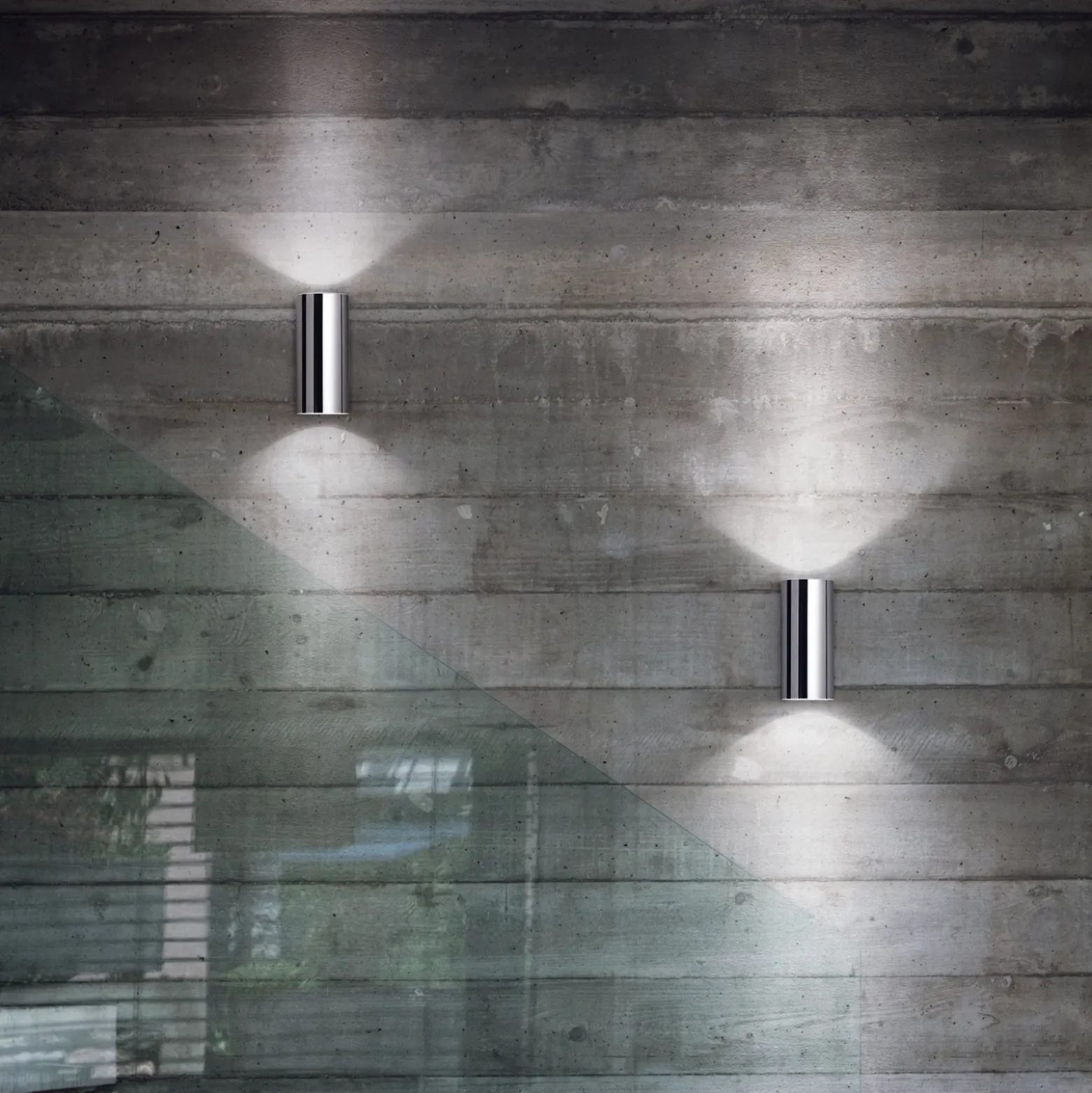 Ideal Lux aplique de pared Look, cromo, metal, 2 luces arriba/abajo