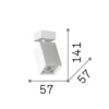 IDEAL LUX downlight Dynamite Square, latón, longitud 5,7 cm