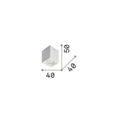 Ideal Lux LED downlight Dot Square, blanco, aluminio, 3.000 K