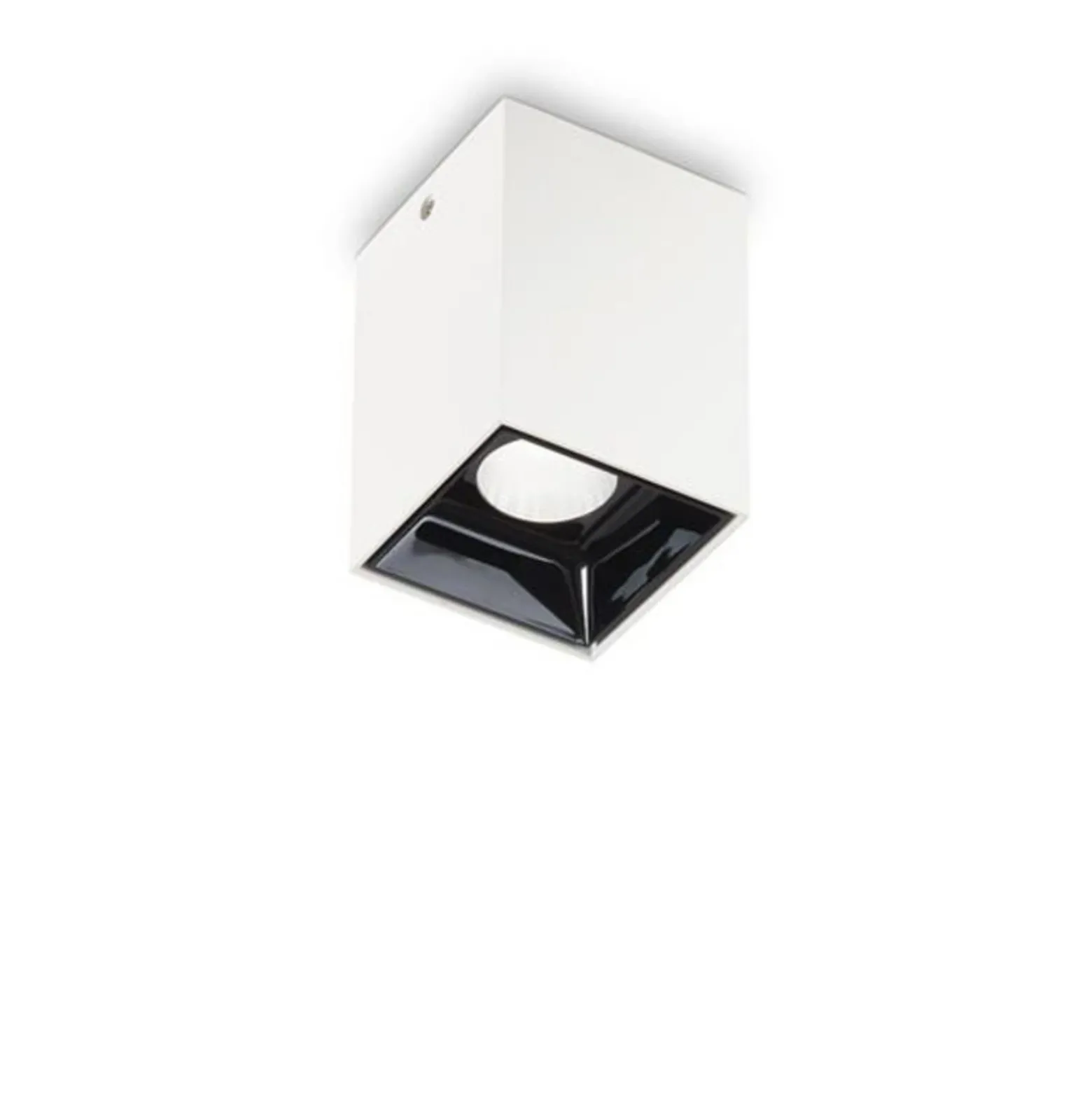 Ideal Lux LED downlight Nitro Square blanco, altura 9 cm, metal