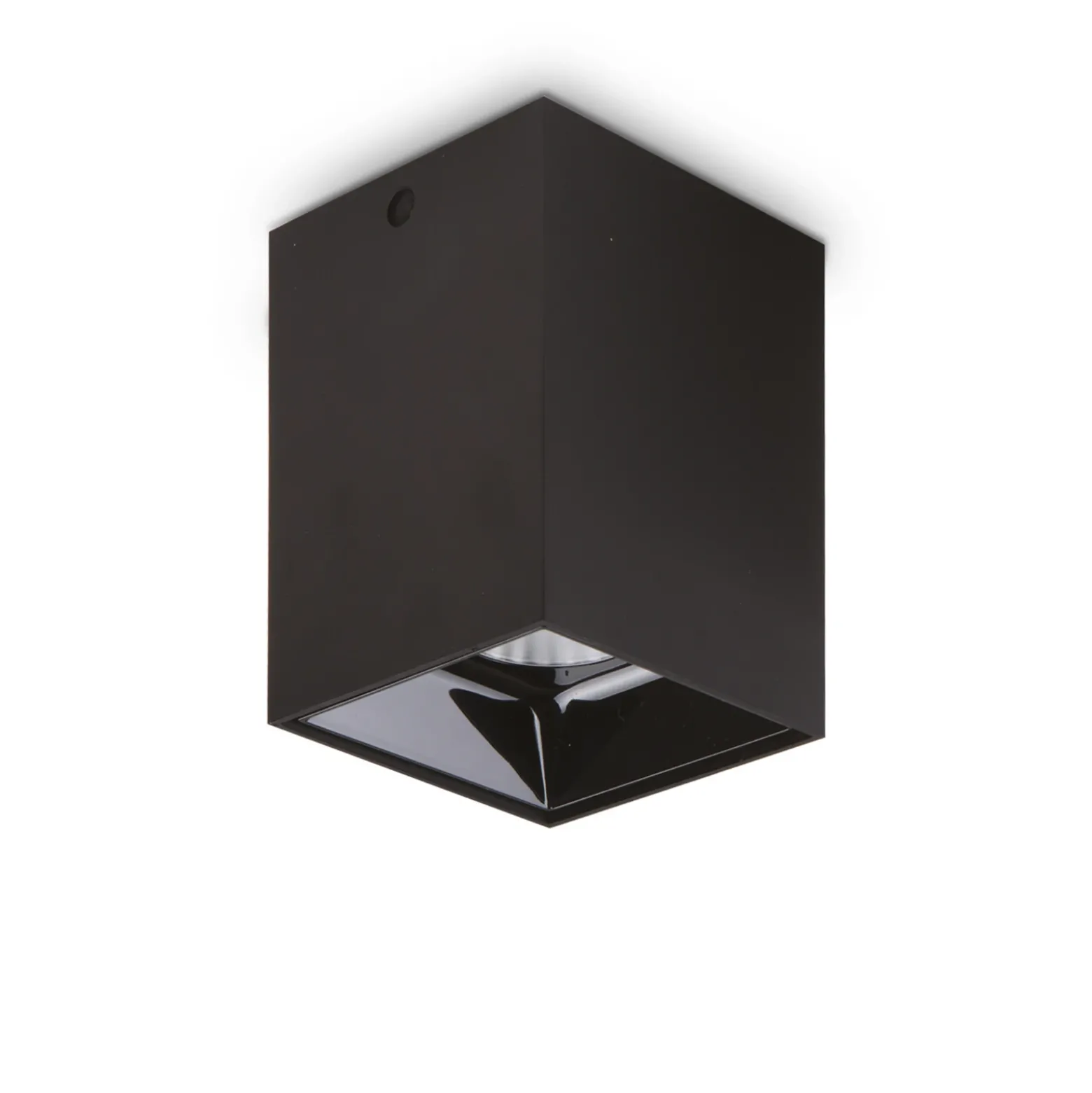 Ideal Lux LED downlight Nitro Square, negro, altura 12 cm