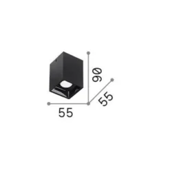 Ideal Lux LED downlight Nitro Square blanco, altura 9 cm, metal