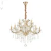 Ideal Lux lámpara de araña Napoleón, color oro, cristal 12flg.
