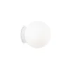 Ideal Lux Mapa aplique de pared, Ø 10 cm, cristal opal, blanco, globo