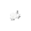 Ideal Lux Mapa aplique de pared, Ø 10 cm, cristal opal, blanco, globo