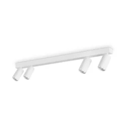 Ideal Lux Profilo downlight de techo, blanco, 4 luces, metal