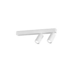Ideal Lux Profilo downlight de techo, blanco, 2 luces, metal