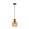 Ilona lámpara colgante, cristal, Ø 18 cm, negro/ámbar, 1 luz