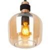 Ilona lámpara colgante, cristal, negro/ámbar, 3 luces