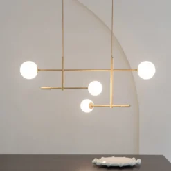 IT'S ABOUT ROMI Lámpara colgante Copenhagen, beige, cristal, giratoria