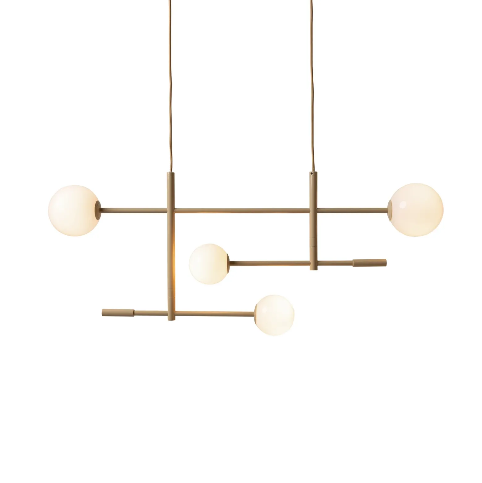IT'S ABOUT ROMI Lámpara colgante Copenhagen, beige, cristal, giratoria