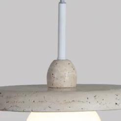 IT'S ABOUT ROMI Lámpara colgante Tivoli, Ø 25 cm, blanca, travertino