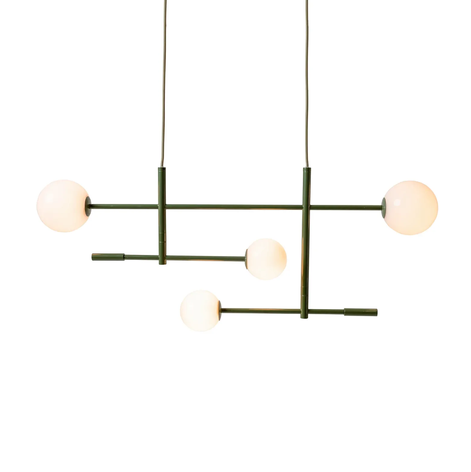 IT'S ABOUT ROMI Lámpara colgante Copenhagen, verde, cristal, giratoria