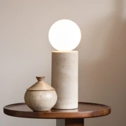 IT'S ABOUT ROMI Lámpara de mesa Tivoli, blanca, altura 33 cm