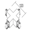 Ivela conector en X de sistema 3 fases LKM, plata