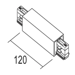 Ivela conector longitudinal opción alimentar negro