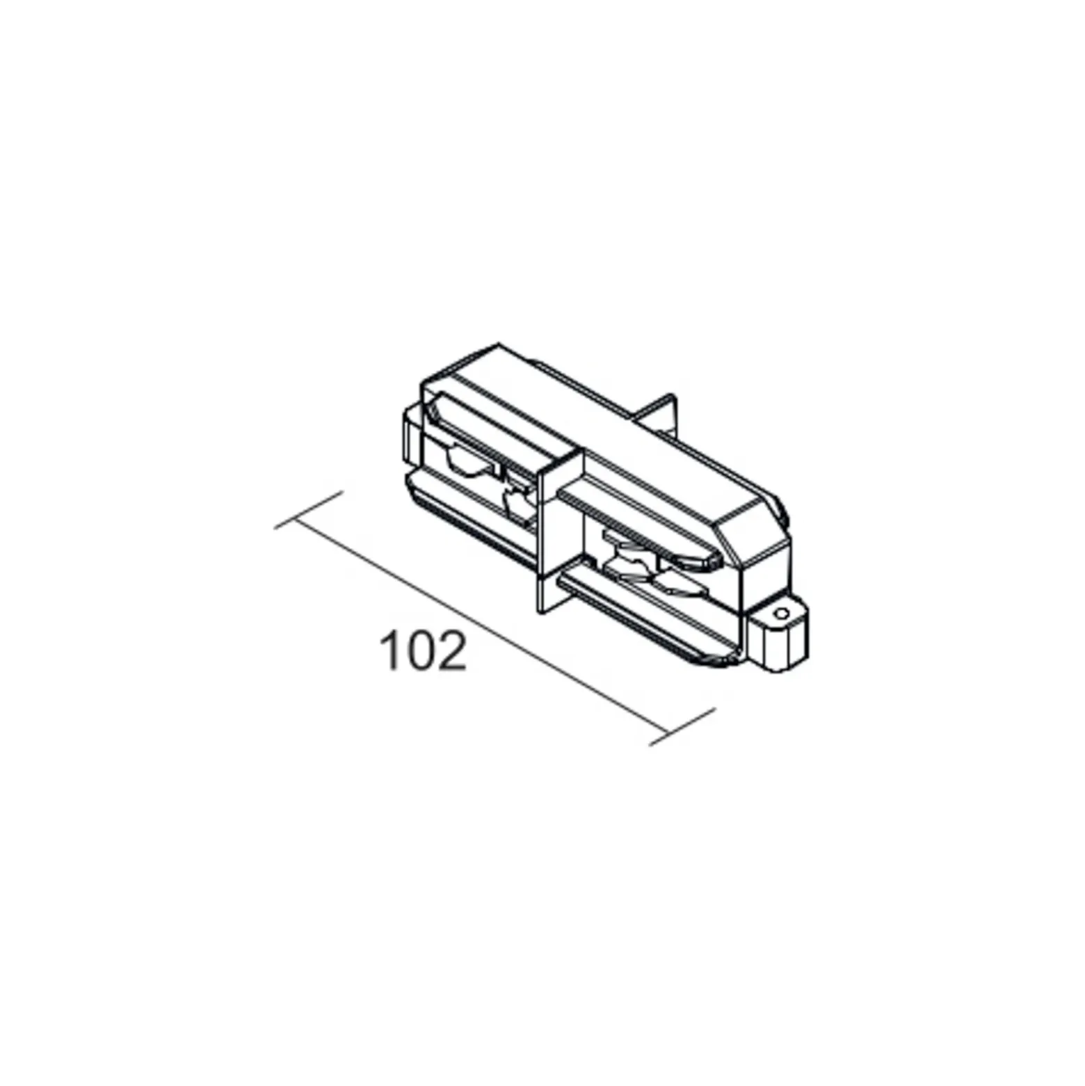 Ivela Conector longitudinal LKM DALI, blanco, separador de corriente, trifásico