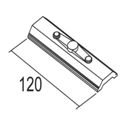 Ivela LKM Conector para juntas de impacto Suspensión de raíles Longitud 12 cm