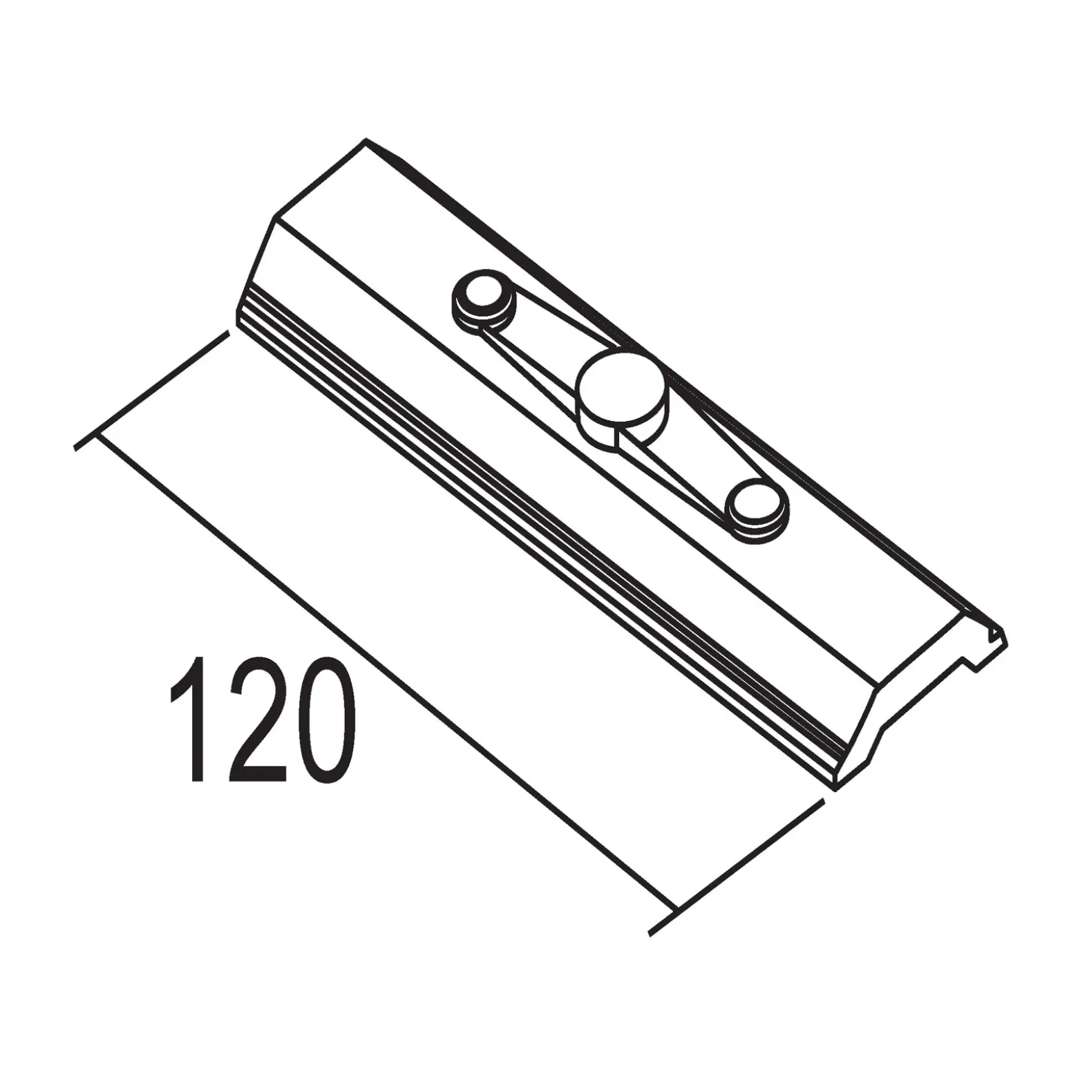 Ivela LKM Conector para juntas de impacto Suspensión de raíles Longitud 12 cm