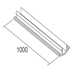 Ivela LKM Cubierta para rieles, blanca, longitud 100 cm