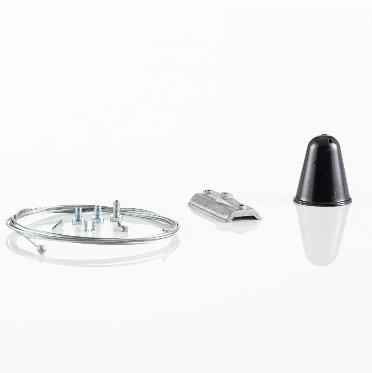 Ivela LKM Suspensión con cable 200 cm, plato 6 cm, negro