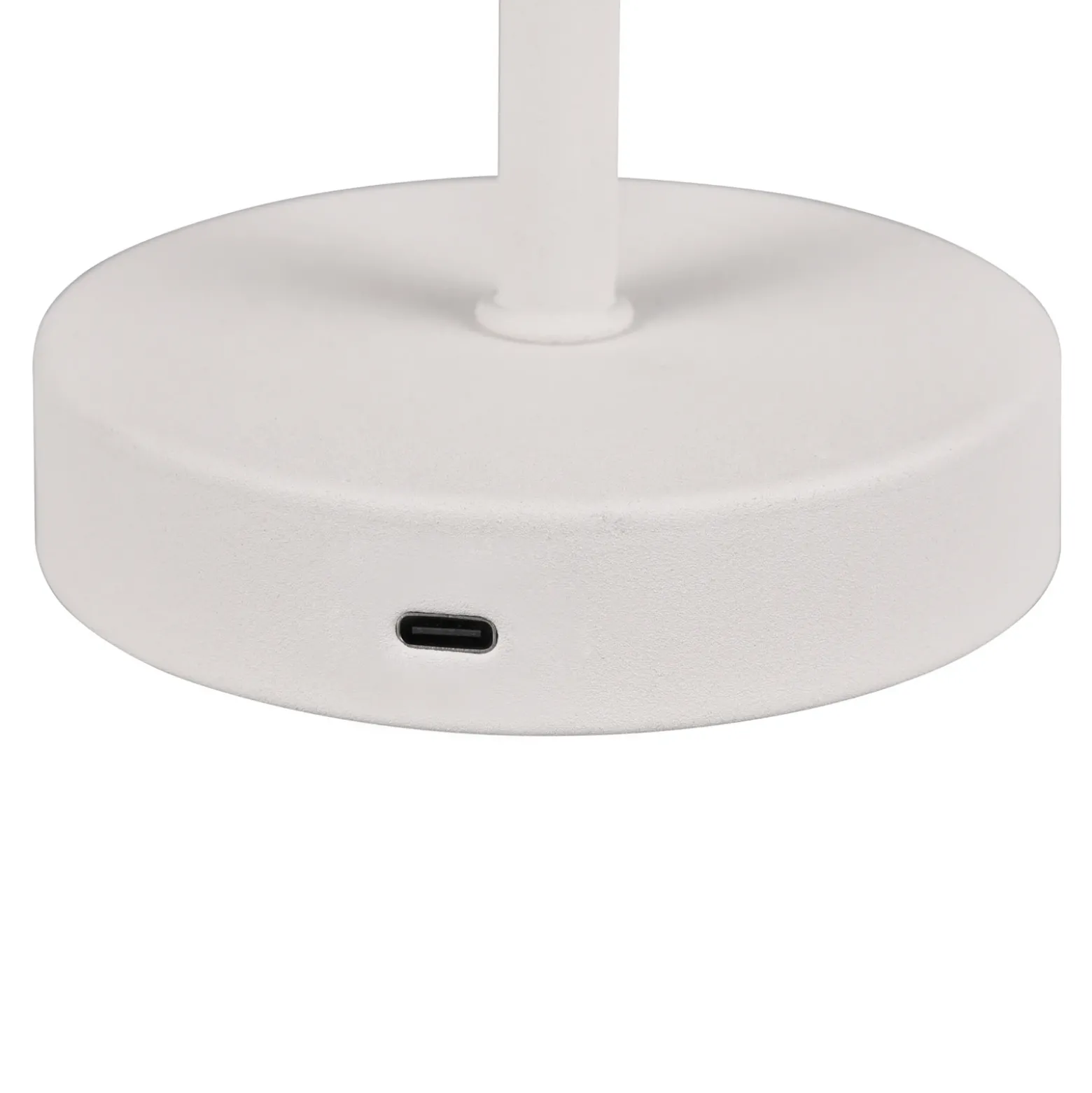 Jeff lámpara de mesa LED recargable, blanco mate, altura 30 cm, metal