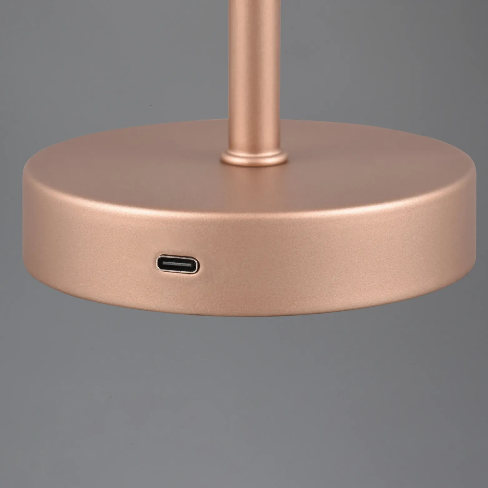 Jeff lámpara de mesa LED recargable, café, altura 30 cm, metal