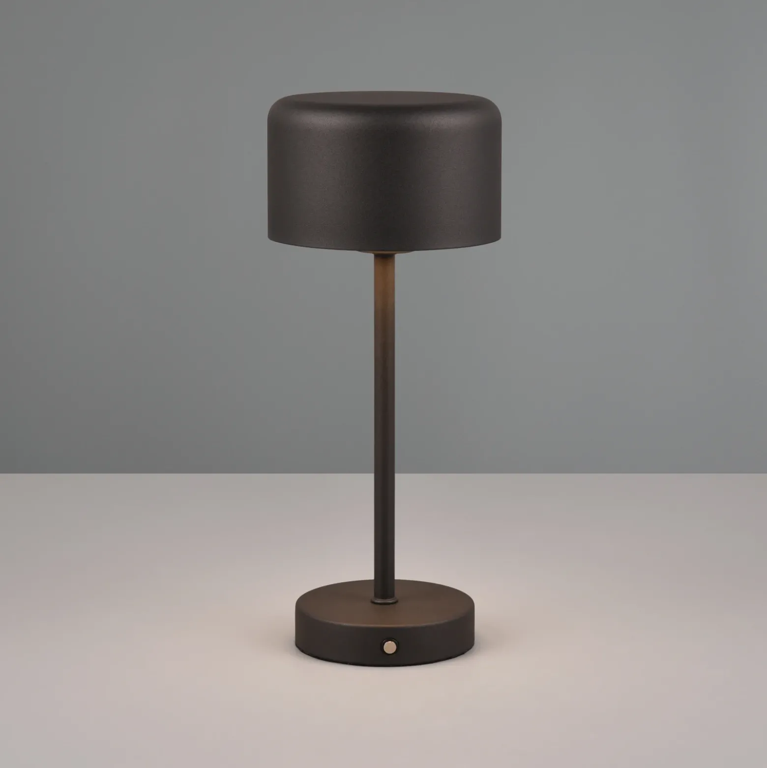 Jeff lámpara de mesa LED recargable, negro mate, altura 30 cm, metal