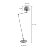 Jieldé Aicler AIC833 lámpara de pie 80+30cm gris