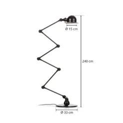 Jieldé Loft D9406 lámpara de pie 6x40cm, negro