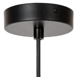 Joanet lámpara colgante, Ø 16 cm, 1 luz, cristal, negro
