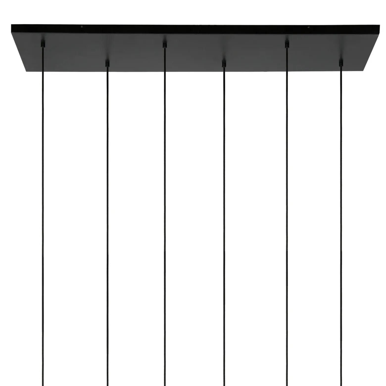 Joanet lámpara colgante, gris ahumado/negro, cristal, 132 cm de largo