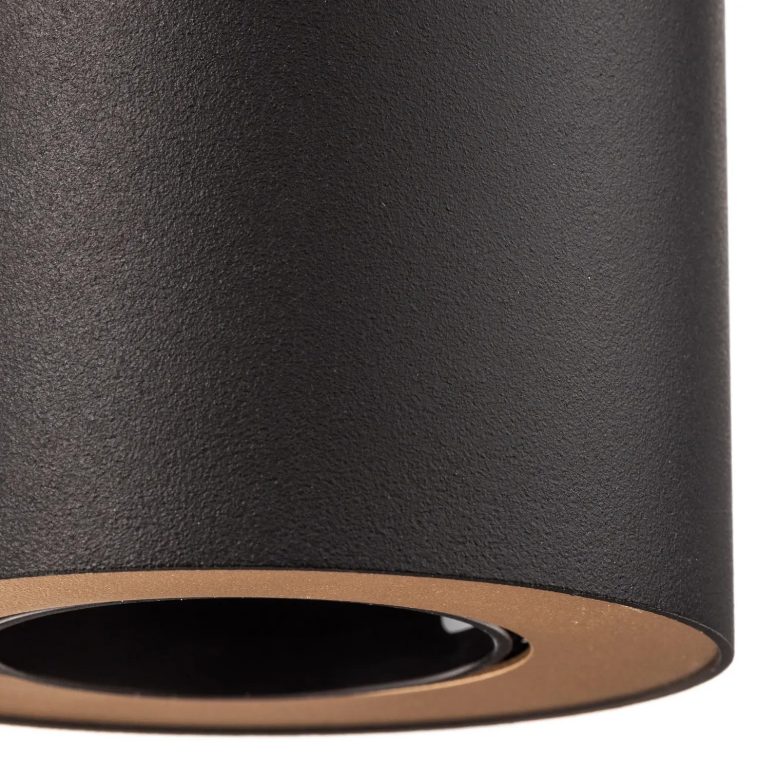 Juego de downlights, negro/dorado, 12 cm de altura, orientables, GU10
