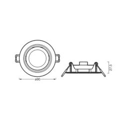 Juego de 3 focos empotrables LED de OSRAM, click-CCT, 120°, latón, Ø 9 cm
