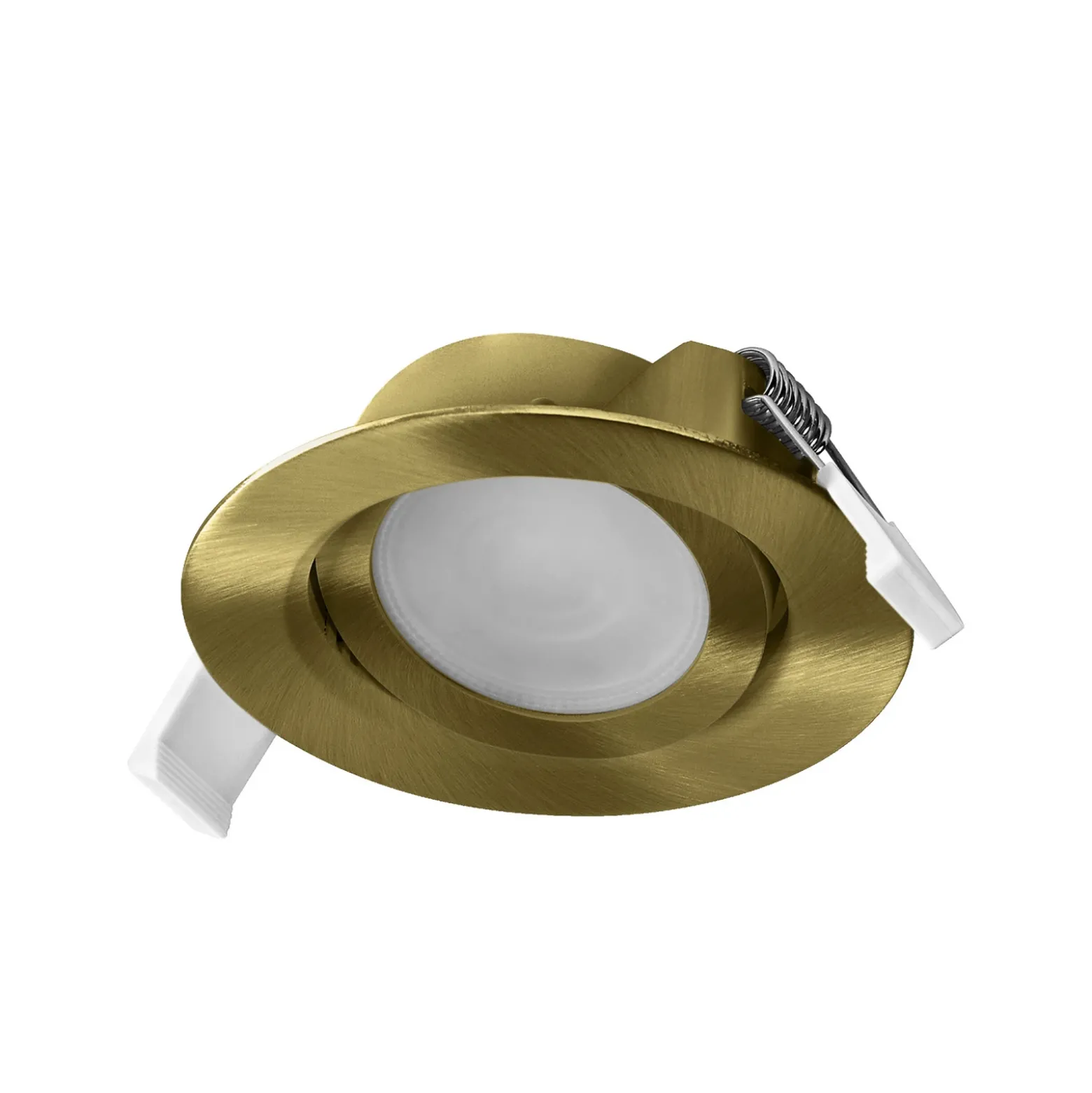 Juego de 3 focos empotrables LED de OSRAM, click-CCT, 120°, latón, Ø 9 cm