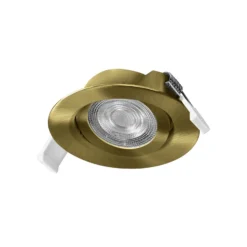 Juego de 3 focos empotrables LED de OSRAM, clickdim, 40°, latón, Ø 9 cm